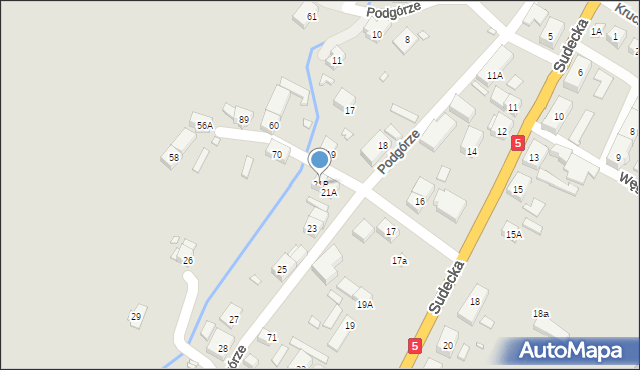 Lubawka, Podgórze, 21B, mapa Lubawka