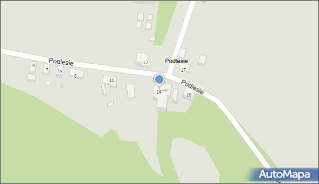 Lubawka, Podlesie, 14, mapa Lubawka