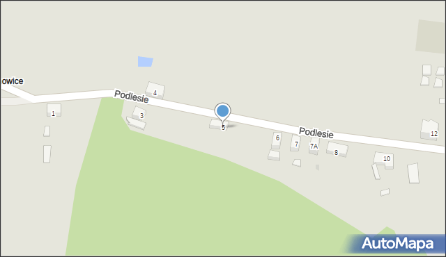 Lubawka, Podlesie, 5, mapa Lubawka