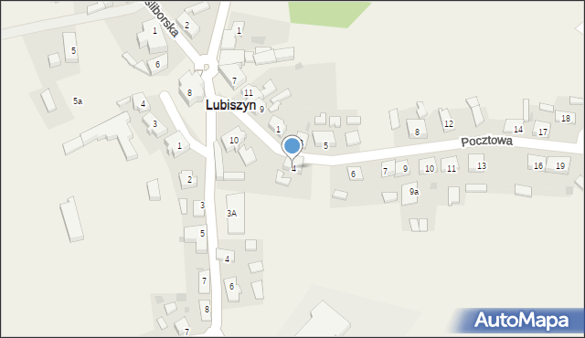 Lubiszyn, Pocztowa, 4, mapa Lubiszyn