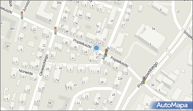 Lublin, Popiełuszki Jerzego, bł. ks., 12, mapa Lublina