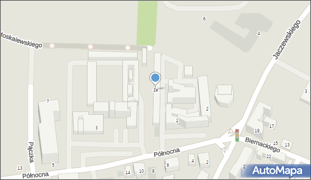 Lublin, Północna, 1a, mapa Lublina