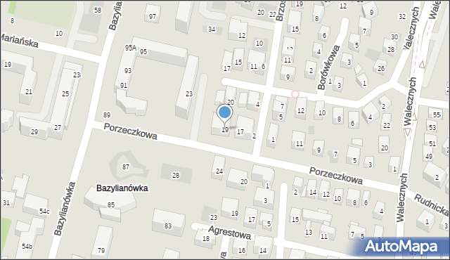 Lublin, Porzeczkowa, 19, mapa Lublina