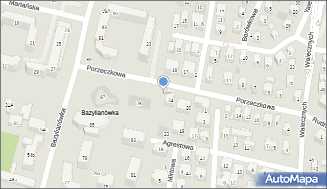 Lublin, Porzeczkowa, 26, mapa Lublina