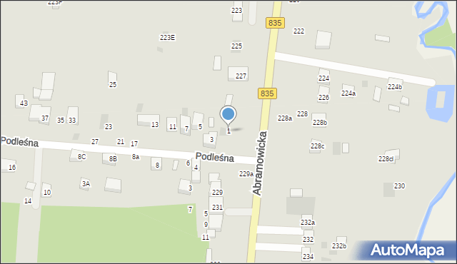 Lublin, Podleśna, 1, mapa Lublina