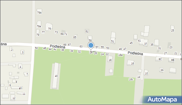 Lublin, Podleśna, 28, mapa Lublina