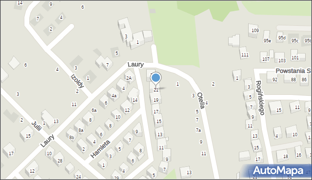 Lublin, Poloniusza, 21, mapa Lublina