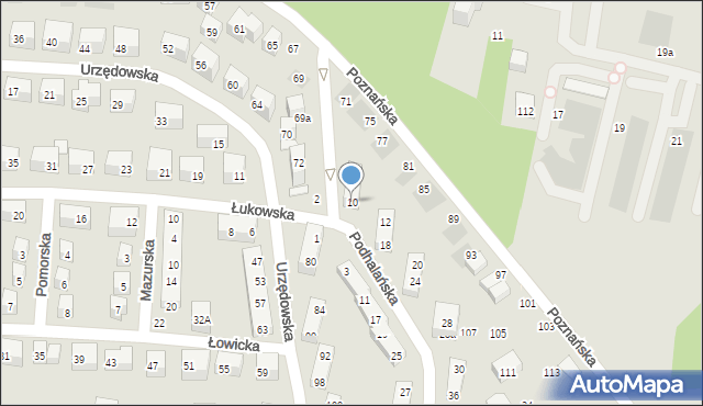 Lublin, Podhalańska, 10, mapa Lublina