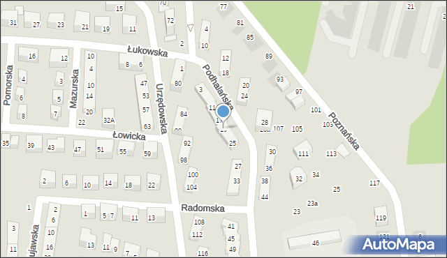 Lublin, Podhalańska, 19, mapa Lublina