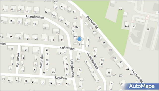 Lublin, Podhalańska, 2, mapa Lublina