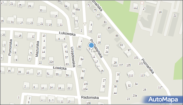 Lublin, Podhalańska, 7, mapa Lublina