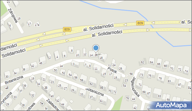 Lublin, Potok, 16, mapa Lublina