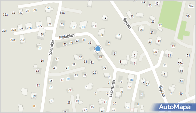 Lublin, Połabian, 30, mapa Lublina