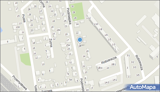 Lubliniec, Podmiejska, 18, mapa Lubliniec