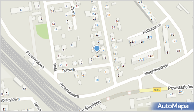 Lubliniec, Podmiejska, 5A, mapa Lubliniec