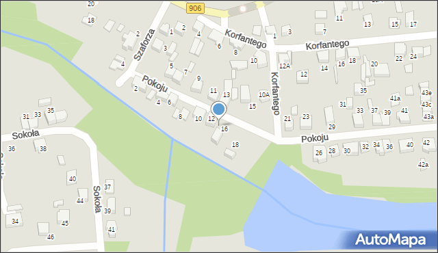 Lubliniec, Pokoju, 14, mapa Lubliniec