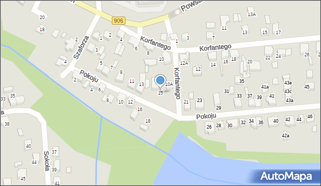 Lubliniec, Pokoju, 15, mapa Lubliniec