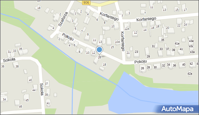 Lubliniec, Pokoju, 16, mapa Lubliniec