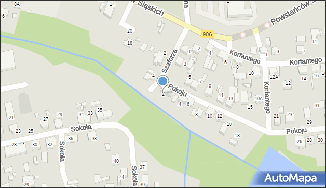 Lubliniec, Pokoju, 2, mapa Lubliniec