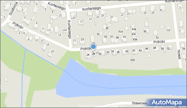 Lubliniec, Pokoju, 28, mapa Lubliniec