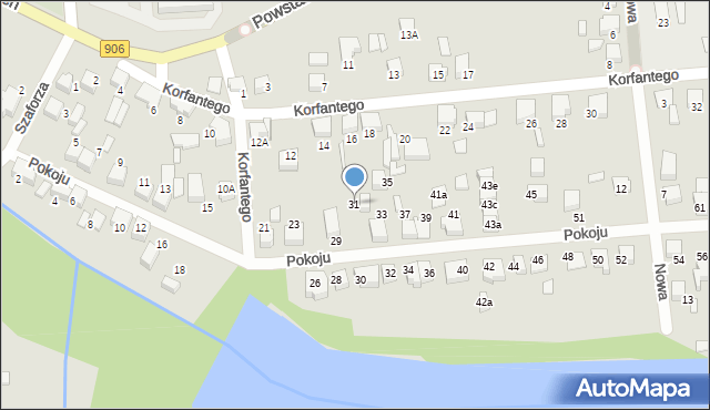 Lubliniec, Pokoju, 31, mapa Lubliniec