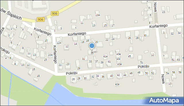 Lubliniec, Pokoju, 35, mapa Lubliniec