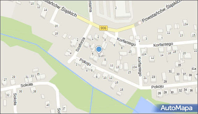 Lubliniec, Pokoju, 7, mapa Lubliniec