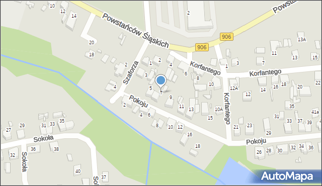 Lubliniec, Pokoju, 7, mapa Lubliniec