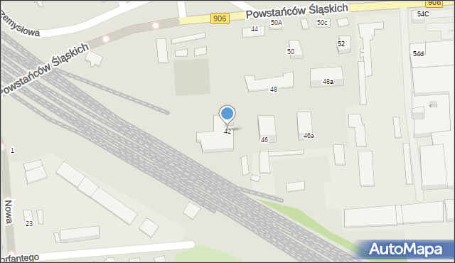 Lubliniec, Powstańców Śląskich, 42, mapa Lubliniec