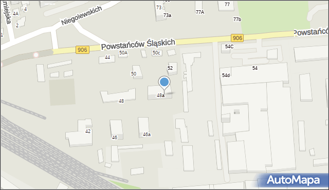 Lubliniec, Powstańców Śląskich, 48a/1, mapa Lubliniec