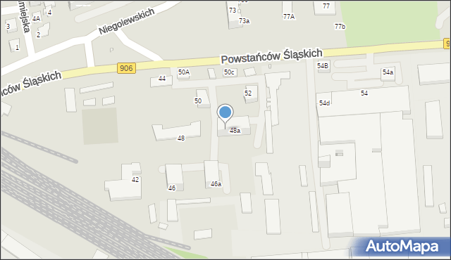 Lubliniec, Powstańców Śląskich, 48a/2, mapa Lubliniec