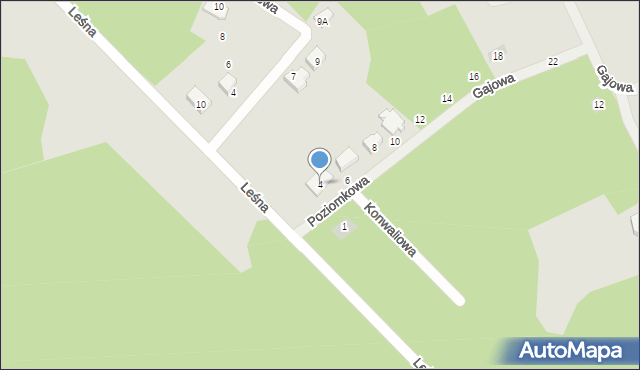 Lubniewice, Poziomkowa, 4, mapa Lubniewice