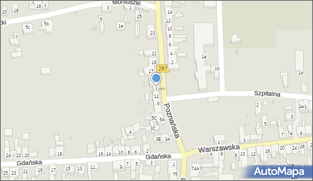 Lubsko, Poznańska, 13, mapa Lubsko