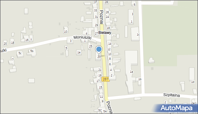 Lubsko, Poznańska, 23, mapa Lubsko