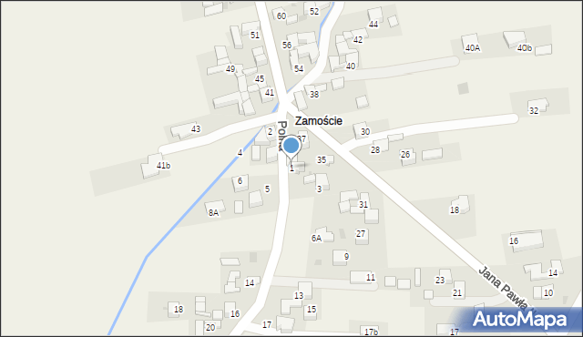 Ludźmierz, Polna, 1, mapa Ludźmierz