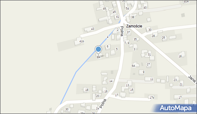 Ludźmierz, Polna, 8A, mapa Ludźmierz