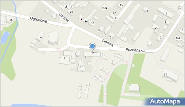 Lusowo, Poznańska, 10, mapa Lusowo