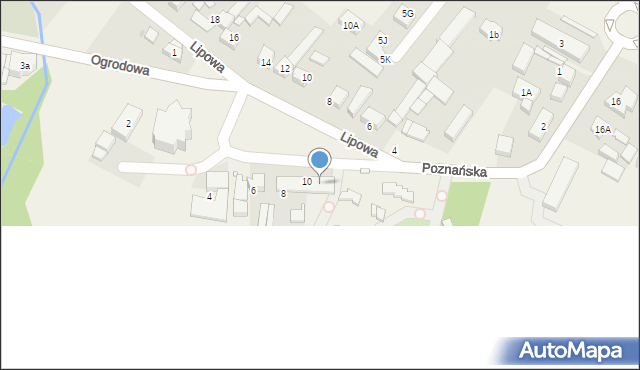 Lusowo, Poznańska, 10A, mapa Lusowo