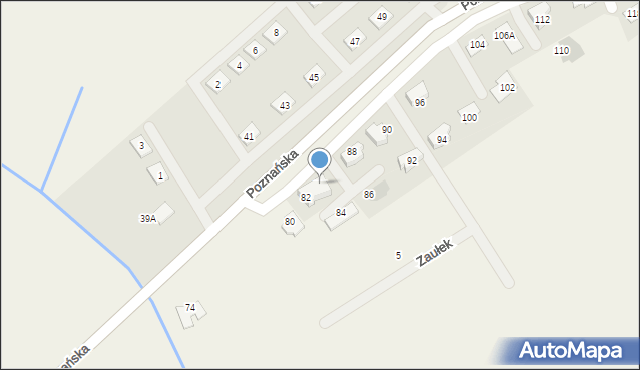 Lusowo, Poznańska, 82A, mapa Lusowo