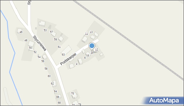 Luszowice, Podskarpie, 10, mapa Luszowice