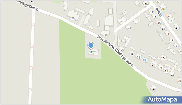 Lwówek, Powstańców Wielkopolskich, 31, mapa Lwówek