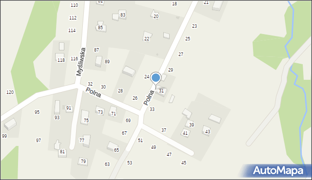 Łyczanka, Polna, 35, mapa Łyczanka