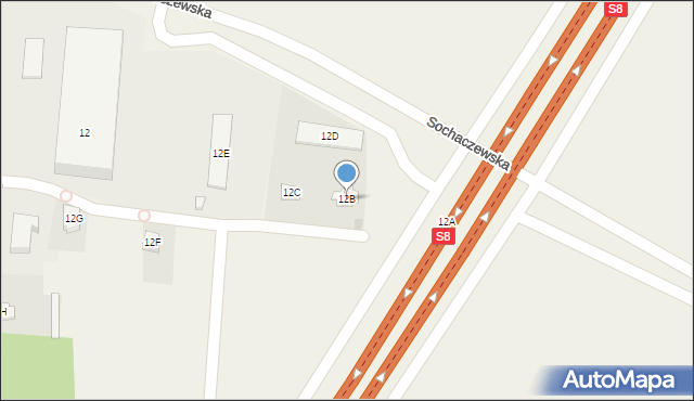 Macierzysz, Poznańska, 12B, mapa Macierzysz