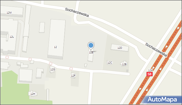 Macierzysz, Poznańska, 12E, mapa Macierzysz