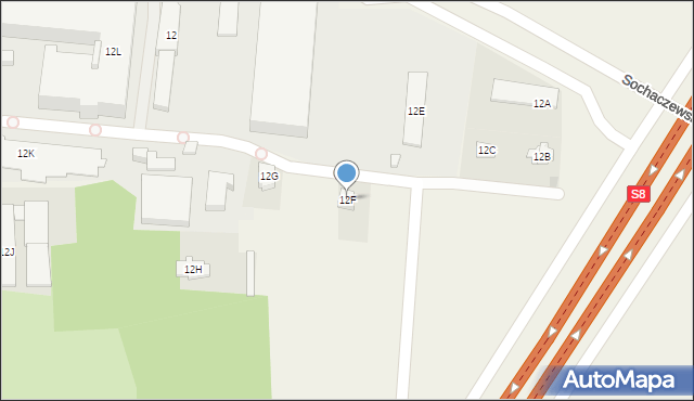 Macierzysz, Poznańska, 12F, mapa Macierzysz