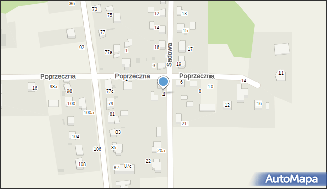 Malczyce, Poprzeczna, 4, mapa Malczyce