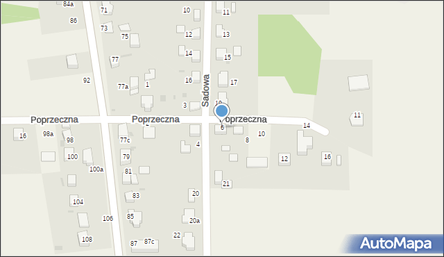 Malczyce, Poprzeczna, 6, mapa Malczyce