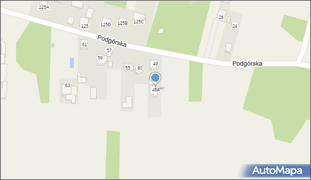 Maliszów, Podgórska, 49A, mapa Maliszów