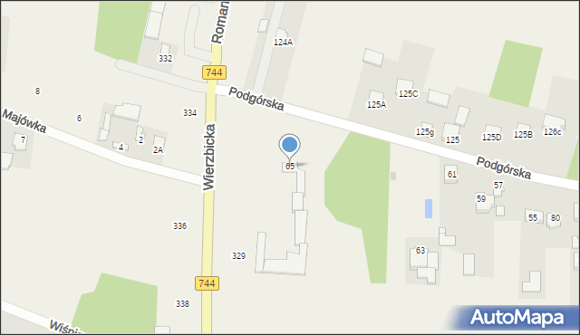 Maliszów, Podgórska, 65, mapa Maliszów