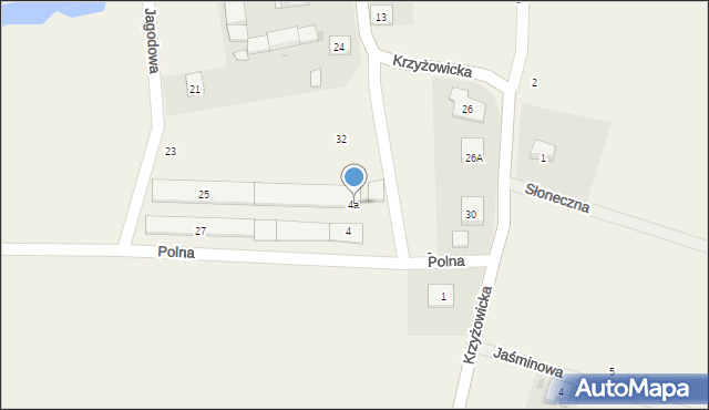Małuszów, Polna, 4a, mapa Małuszów
